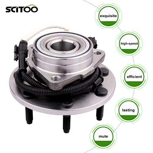 Scitoo Rear Wheel Hub Bearing 515030 Hub Assemblies 7 Bolts With Abs Sensor Fits 2000-2003 For Ford F-150 4Wd, 1997-1999 For Ford F-250 4Wd Pack Of 2 #TOP1