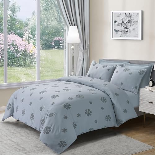 Parure de lit simple fleurie pour chambre cocooning douce
