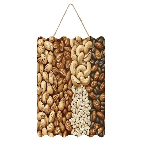 Motifs de noix à suspendre décoration murale en bois moderne QMKFWT maison