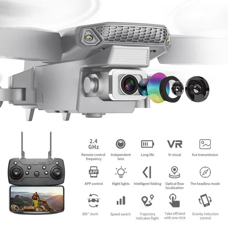 Image of Drone with 4k Camera Foldable 1080P HD Drone with FPV Live Video, Smart Gestures Selfie, Altitude Hold, One Key Take Off /Landing, 3D Flips for Kids and Adults.