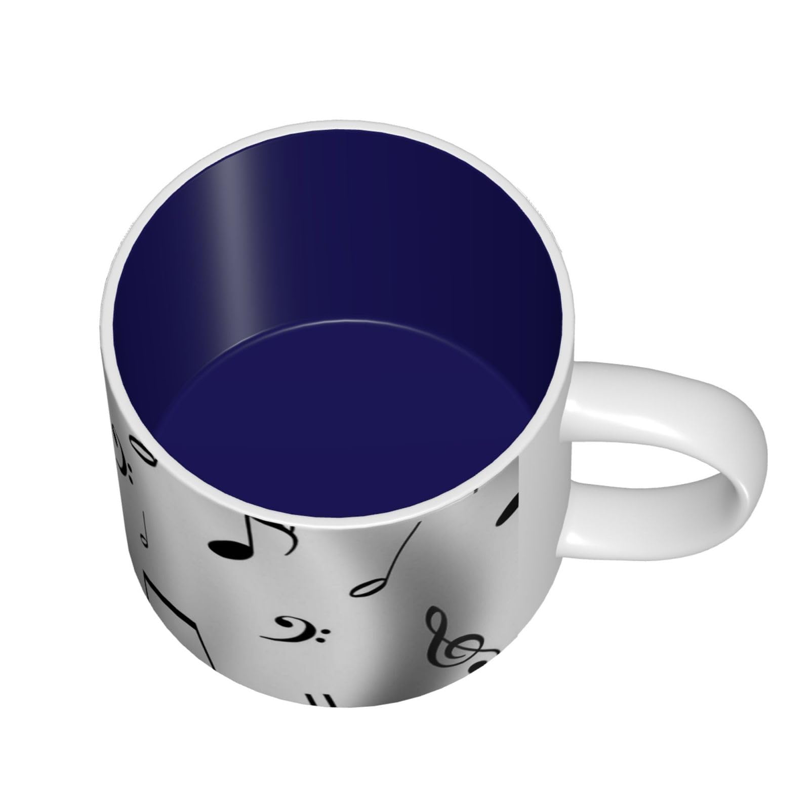 Musica stampata grande capacità tazze in ceramica tazza di caffè