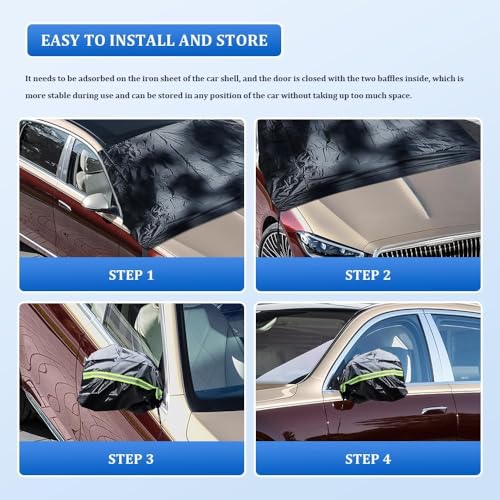 Image of Car Windshield Cover for Ice & Snow All-Weather Protection Weatherproof Frost Cover Car Winter Accessories Fit for SUVs, Trucks, Cars