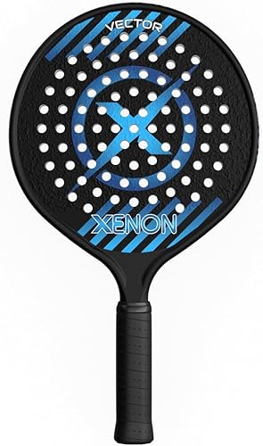 Pala de tenis con plataforma vectorial de xenón, cabeza de gran tamaño, punto de equilibrio uniforme, núcleo de espuma de firmeza media, potencia y