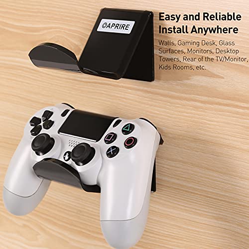Controller Stand Wall Holder Mount For Xbox One Ps4 Pro - Pack Of 2 Oaprire Acrylic Video Game Controller Accessories With Cable Clips - Black #TOP4