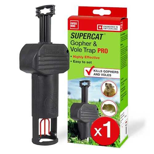 SWISSINNO Vole Trap PRO – Tunnel Snap Trap for Field&Meadow Voles SuperCat