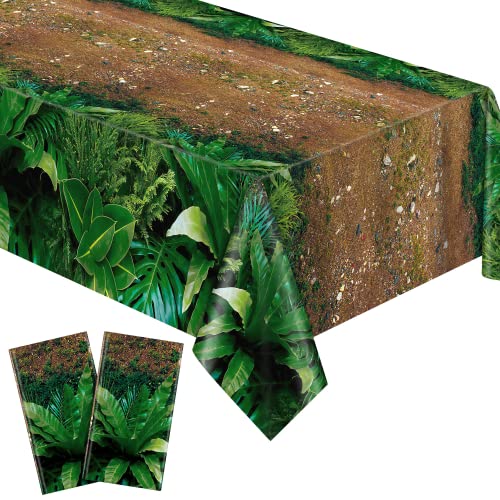 durony 2 Pieces Forest Path Tablecloth Safari Jungle Table Cover ...