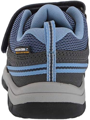 KEEN Big Kid's Targhee Low Height Waterproof Hiking Shoe, Blue Nights/Della Blue, 1 Big Kid | Image 2