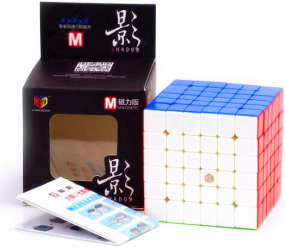 QiyiCuberSpeed X-Man Design Shadow M 6x6 Stickerless Speed Cube Shadow M 6x6 Puzzle