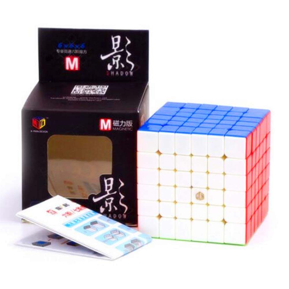 QiyiCuberSpeed X-Man Design Shadow M 6x6 Stickerless Speed Cube Shadow M 6x6 Puzzle