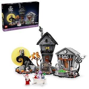 LEGO Disney Tim Burton’s The Nightmare Before Christmas Decor – Building Set for Adults for Display, Ages 18+ – Collectible DIY Craft for Fans of Iconic Movie with Minifigures Included – 21351