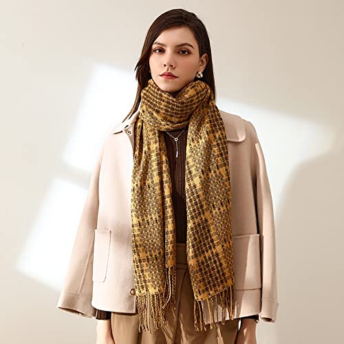 Sciarpe Foulard Sciarpa Sciarpa Donna Imitazione Cashmere Tassel Sciarpe Inverno Femmina Calda Plaid Sciarpa Scialle Scialle Avvolgere A Metà Lunghezza Fringed Sciarpe Regalo Scialle Stole ( Color : C