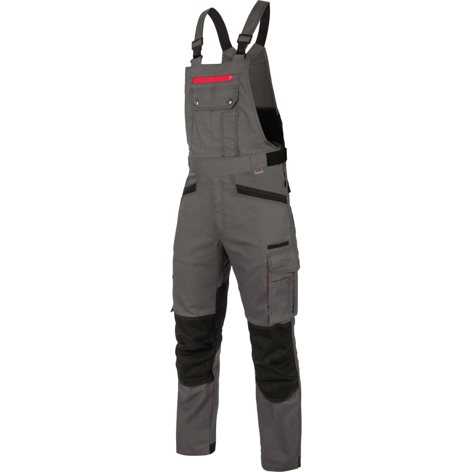 WÜRTH MODYF Arbeitslatzhose Nature - professionelle Arbeitshose für Herren - Latzhose mit Knieschutztaschen - in den Größen 24-110 in Grau und weiteren Farben