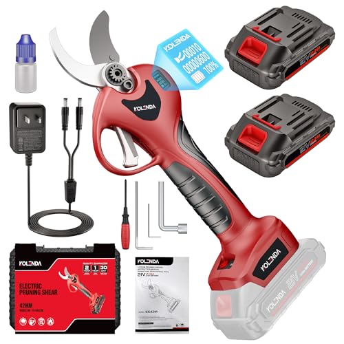 KOLENDA 21V Cordless Electric Pruning Shears 42mm(1.65') Cut Diameter, Battery...