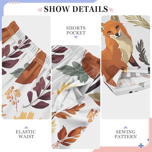 Fox Fall Leaves Pajama Pants Long Sleep Pant Soft PJ Bottoms Sleepwear4