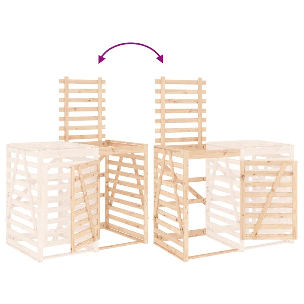 Genérico Extensión para cobertizo de Cubos de Basura Madera Maciza Pino,Casa y jardín,Productos del hogar,Accesorios para contenedores de residuos,Soportes para contenedores de residuos-825107