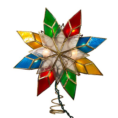 Kurt S. Adler UL0118/M Kurt Adler 10-Light Multi-Color Capiz Star Tree Topper thumb #5
