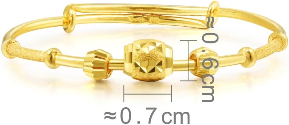 CHOW SANG SANG 999.9 24K Gold Chinese Gifting Collection Price-by-Weight 4.86g Gold Adjustable Bangle for Tiny Size Gift 64731K