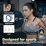 Wireless Earbuds, Bluetooth Headphones, Ear Buds with 80hr Playtime, LED Power Display, Noise Canceling, LED Power Display, IPX7 Waterproof Earphones for Gym/Workout/Sport(Z-Dark Blue)
