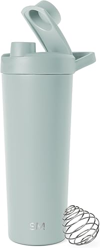 Simple Modern - Botella mezcladora de acero inoxidable con bola, botella metálica aislada, para mezclas de proteínas, batidos y preentrenamiento,
