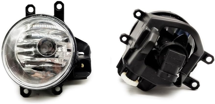 BAKUGO 1 Set Car LED Fog Light Assembly Halogen Front Bumper Lamp Harness Wiring Cover Grille for Toyota Aqua Prius 2018 2019-LED Set