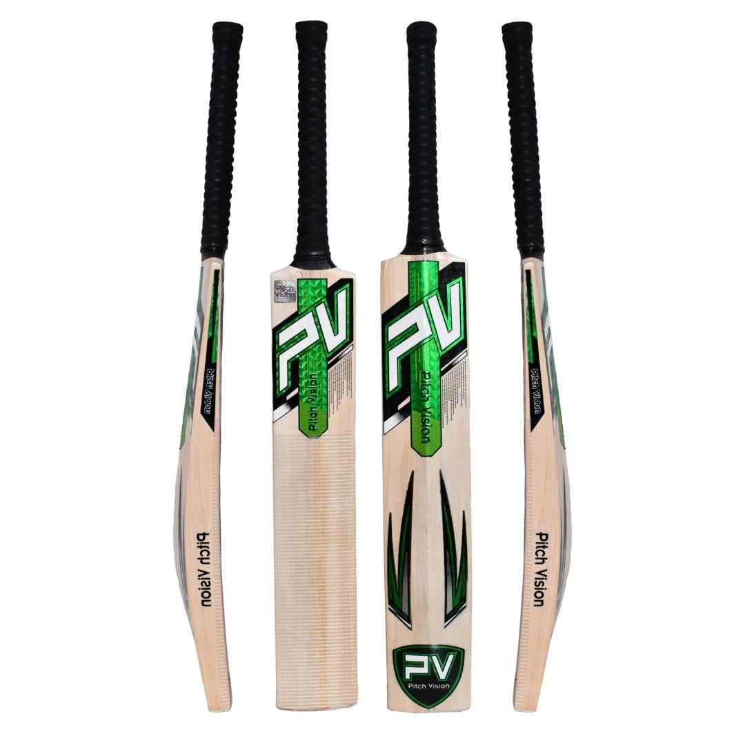 PV Pitch Vision Siberian Willow Leather Cricket Bat – Green-image-46