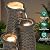 Autodaya 5-Tier Faux Rattan Vase Water Fountain Outdoor with LED Lights, Polyresin Cascading Waterfall Feature, Tranquil Oasis for Garden, Patio, Yard, or Porch
