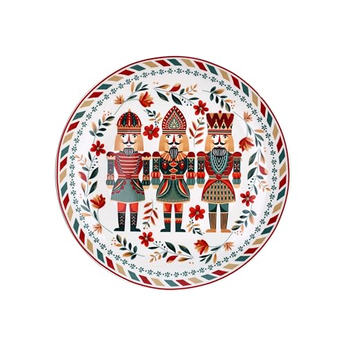 Tognana, Panettone-Teller 30 cm Xmas Party, Porzellan, Mehrfarbig