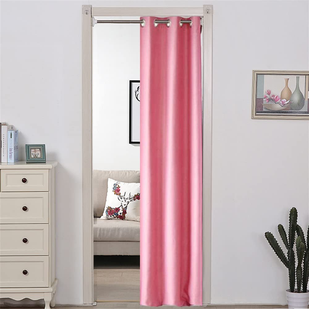 WPKIRA Grommet Blackout Curtains Window Treatments Doorway Curtain Room Darkening Thermal Insulated Blackout Curtains for Doors with Windows Printed Little Stars Drapes 1 Panel W39 x L78 inch