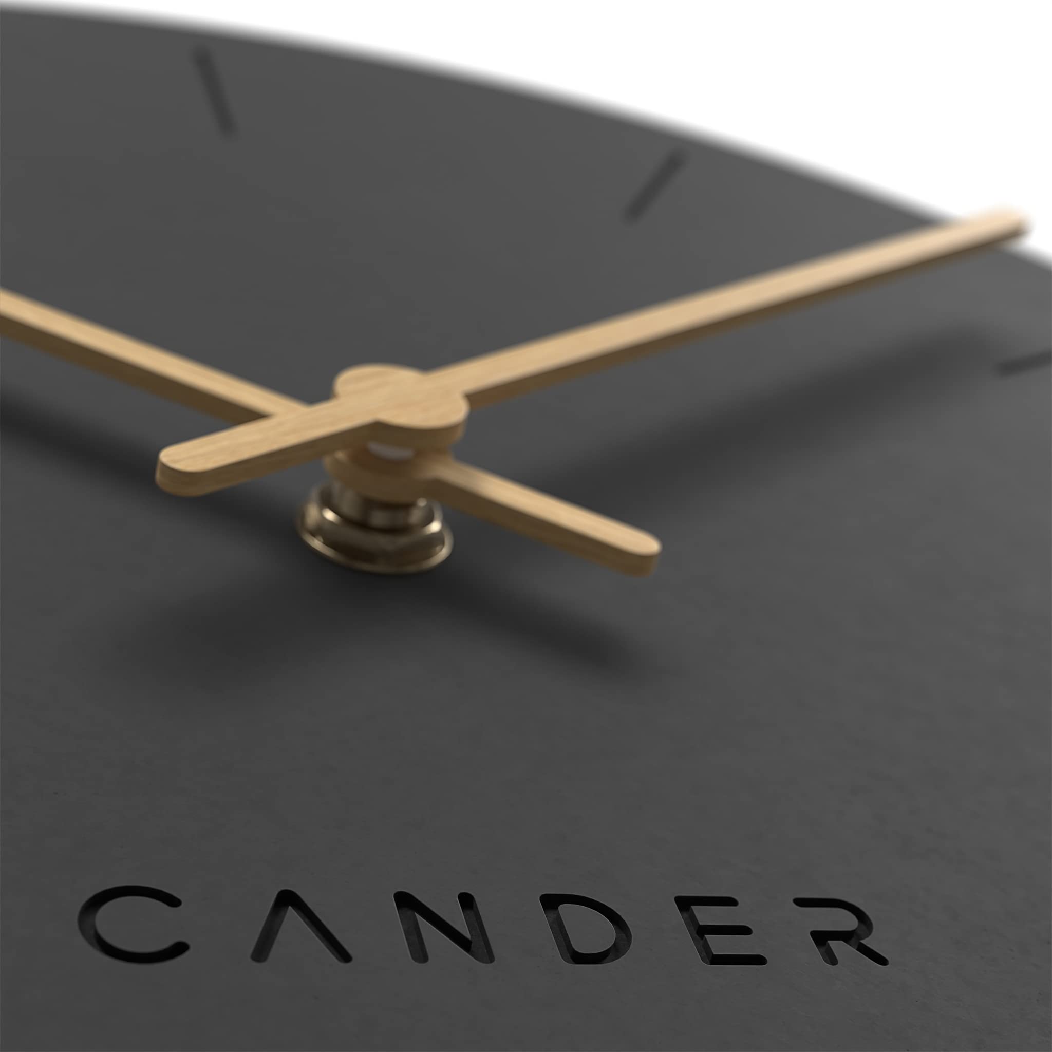 Cander Berlin MNU 2630 S - Reloj de Pared (30 cm, Tablero DM silencioso, sin Ruido), Color Negro