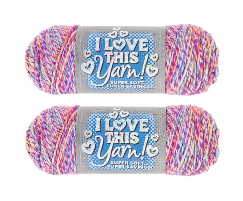 Image of Hobby Lobby Print I Love This Yarn, 854 Lollipop Love, Set of 2 | 4 Medium Weight, 252 Yards Per Skein
