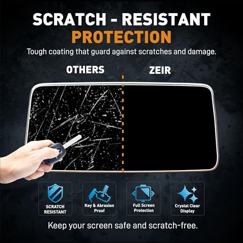 Image of ZEIR Screen Protector Combo For MG Select M9 EV - 12.3 inch Infotainment Touchscreen & 7 inch Instrument Cluster | Anti Scratch | Water Resistant | MgSelect Electric Display Guard Accessories 2025 [Not Tempered Glass]