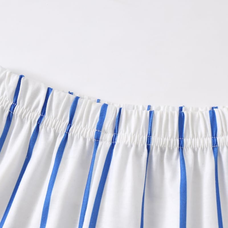 Boys 6 Piece Baseball Jersey Set Kid's Striped Printed Short Sleeve Pullover Tee and Athletic Shorts Outfits 3-14Y - Image 5