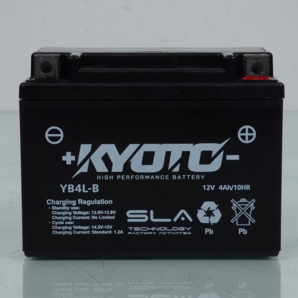 Batería YB4L-B SLA 12V 4Ah Kyoto Sellada Sin Mantenimiento para Peugeot 50 2