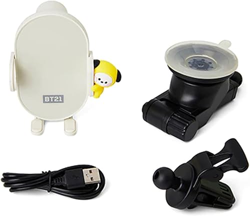 Miniatura 3 de KHVATEC Cargador de coche inalámbrico rápido QI Soporte de soporte para teléfono celular (Minini CHIMMY)