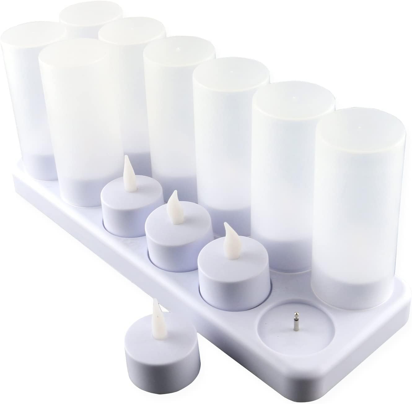 Velas LED sin Llama 12 Velas Recargables Luces Decorativas Velas de Navidad con LED para Fiesta, Navidad, Bar, Cafetería, Casa