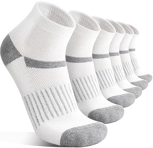 MOSEY KOSY Merino Kurz Viertellänge Wandersocken, Sneaker Socken, Thermosocken Warme Wollsocken, Atmungsaktiv Laufsocken Sportsocken für Herren Damen 6 Paar