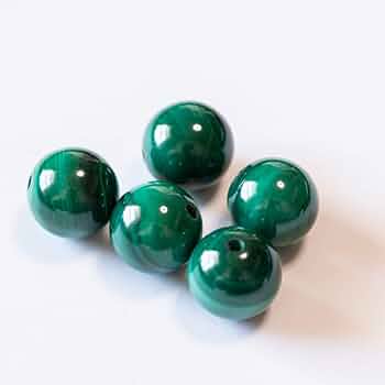 Amazon.co.jp: パールクリエイト マラカイト 孔雀石 10mm5粒 両