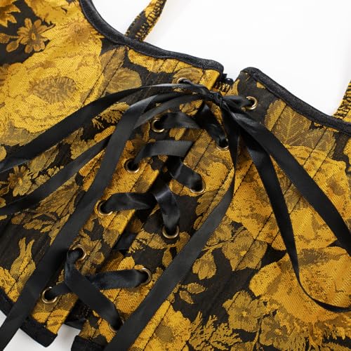 Image of Scarlet Darkness Corset Belt for Women Floral Renaissance Underbust Corset