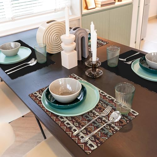 Rustic-Lodge-Bear-Moose-Deer-Placemats-Set-of-4-Vintage-Cabin-Pine-Cone-Place-Mats-Heat-Resistant-Non-Slip-Cotton-Linen-Dining-Table-Mats-for-Home-Party-Kitchen-12X18inch Rustic Lodge Bear Moose Deer Placemats Set of 4 Vintage Cabin Pine Cone Place Mats Heat Resistant Non Slip Cotton Linen Dining Table Mats for Home Party Kitchen 12X18inch