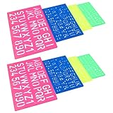 Große Menge: Insgesamt 2 Sätze Vorlagen, jeder Satz enthält 4 Vorlagen: Enthält die Buchstaben A bis Z, die Zahlen 0 bis 9 und Sonderzeichen. Mit dieser alphanumerischen Vorlage können Sie Muster auf Ihre eigene Weise erstellen, um ein beliebiges Muster zu erstellen.