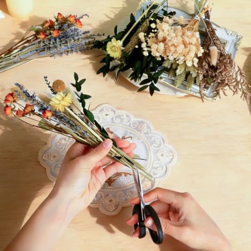 Set de flores secas naturales DIY, 130 piezas variadas miniatura 5