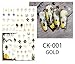 12 Sheets Gold Halloween Nail Art Stickers All Souls Day Nail Decals Day of The Dead Nail Decals Skull Ghost Pumpkin Clown Witch Nail Design Festival Party Manicure Tips Charms Decoration