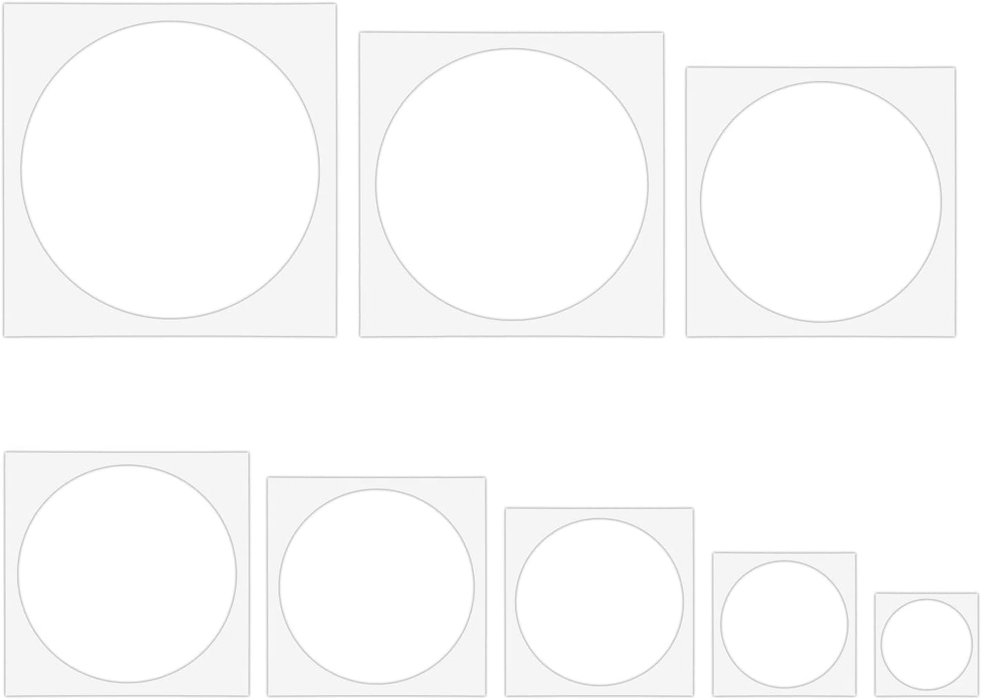 SAVITA 16pcs Large Circle Stencils for Painting, Plastic Templates 2.4