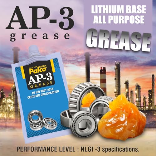 Image of PALCO AP-3 GREASE Pouch 100g (Pack of 10) Multipurpose Water Resistant & Chassis Bearing Lithium Base Anti Corrosion Grease for Car Cycle Bike Chain Lube NLGI-3 Long Lasting Lubricant