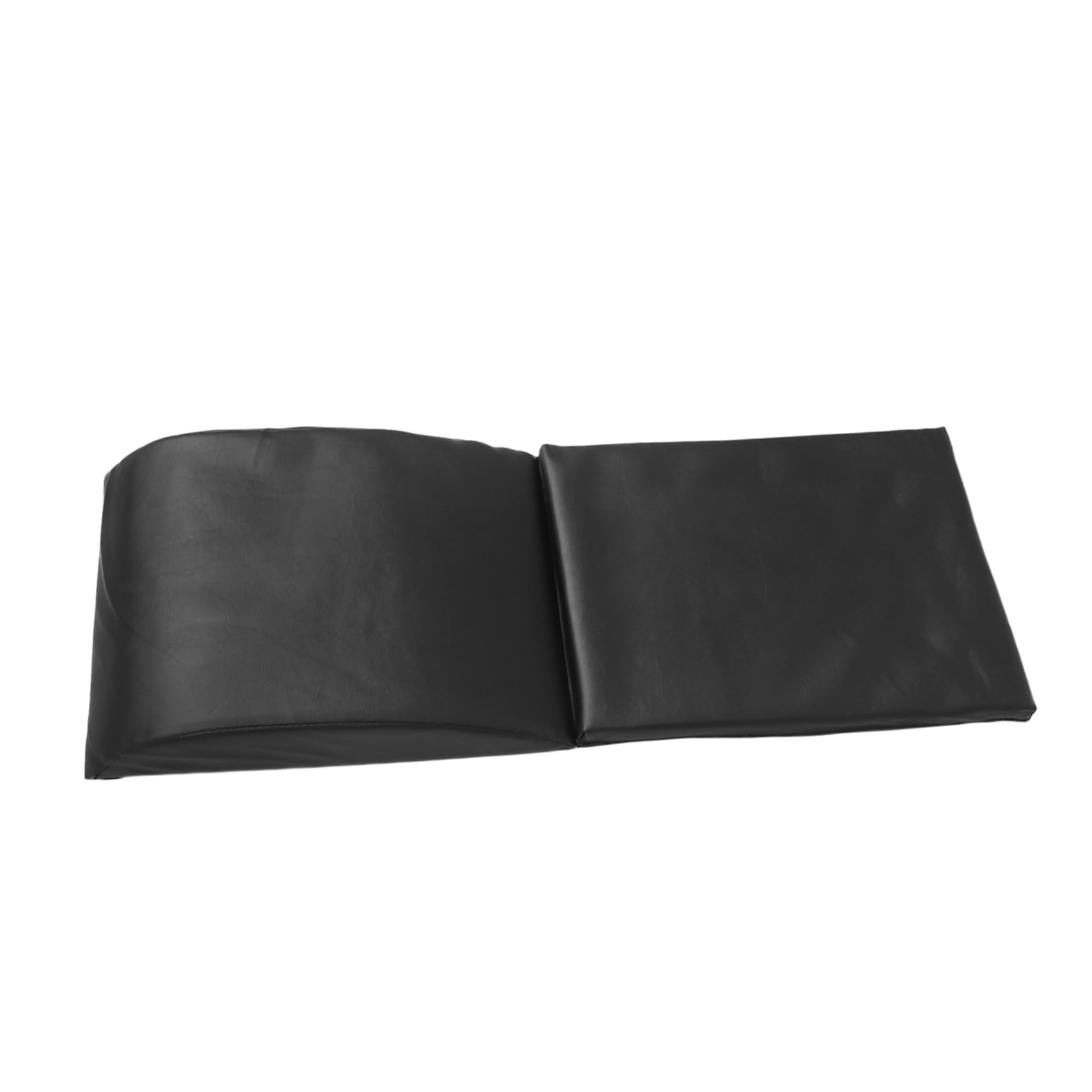 Faltbare Bauchmuskelmatte aus Baumwolle und Kunstleder, Schwarz