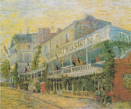 Tableaux Peinture sur Toile Van Gogh Restaurant de la Sirène Décoration Chambre 60x90cm