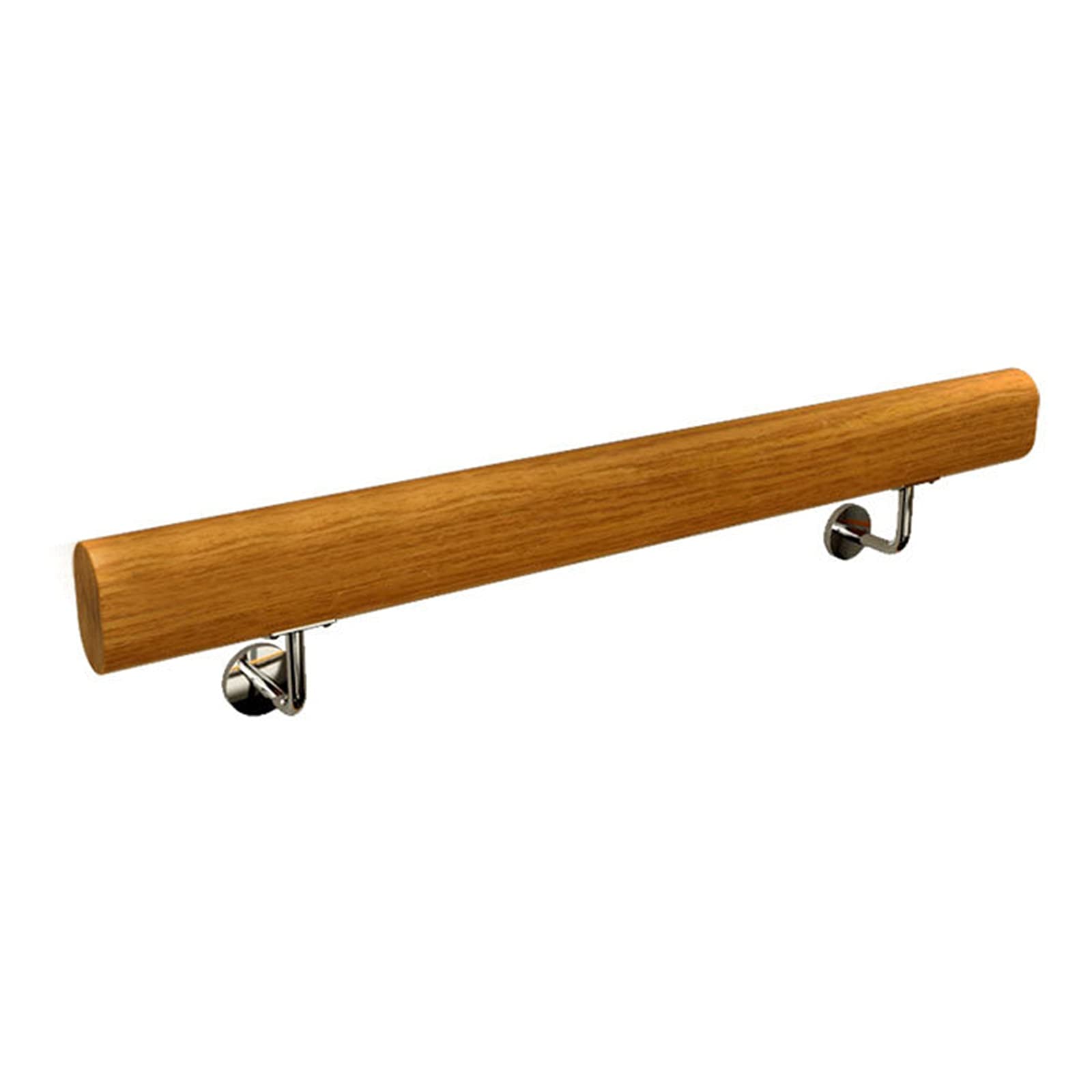 Garde-corps en bois de qualité supérieure avec support en acier inoxydable poli 70 cm