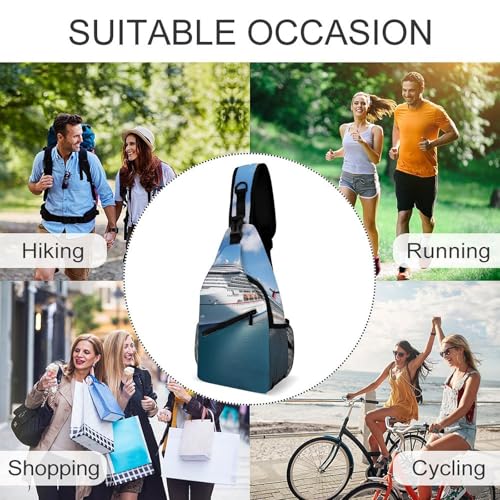 Mochila cruzada tipo sling para senderismo y uso casual miniatura 6