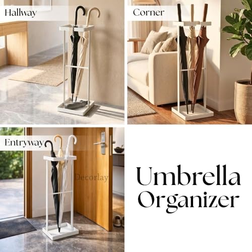 Image of Decorlay Umbrella Stand Organizer (Minimalist, White)