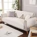 FDXT Copridivano Reversibile in Cotone Protezione per mobili   Forma a L Fodera per Divano Protezione per Animali Copridivano Antiscivolo antimacchia , Bianco Y, 70 * 90 cm (28x35 Pollici)